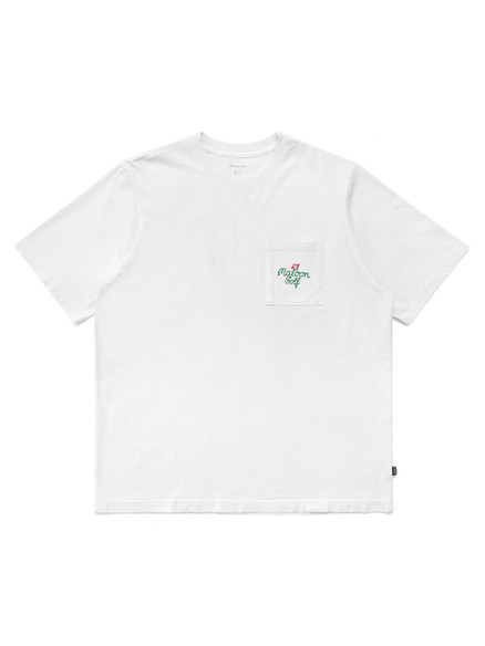 Malbon Players SS Pocket Tee - White | GolfBox SHIRT-MA4
