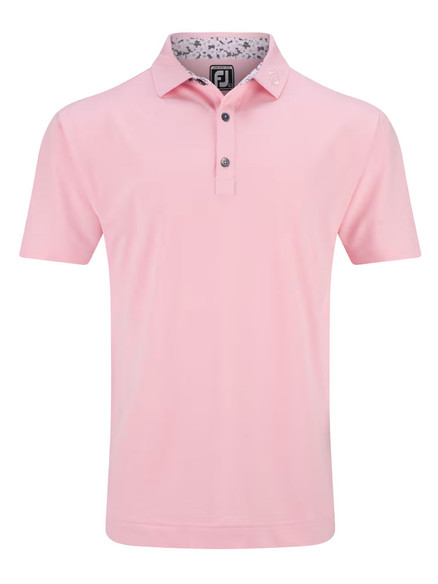 FootJoy Stretch Pique With Primrose Trim Golf Shirt - Light Pink SHIRT-FJ4