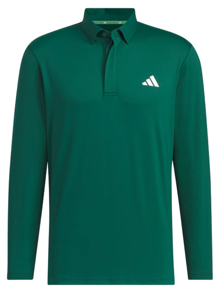 adidas Golf Long Sleeve AEROREADY Polo Shirt - Collegiate Green SHIRT-AD4