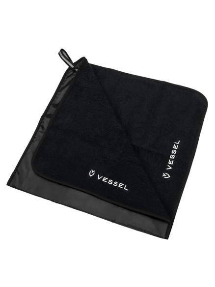 Vessel Rain Hood Towel - Black | GolfBox
