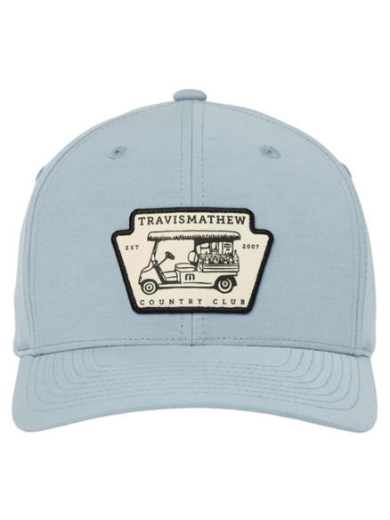 TravisMathew Tiki Mapes Patch Fitted Cap - Dusty Blue CAP-TR4