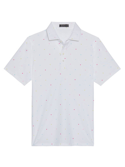 G/FORE Mini Stars Tech Piqué Slim Fit Polo - Snow SHIRT-GF4