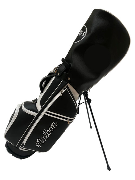 Malbon Evergreen Golf Stand Bag - Black | GolfBox