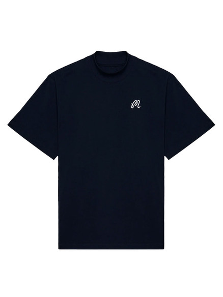 Malbon Mare Mockneck Tee - Navy | GolfBox SHIRT-MA5
