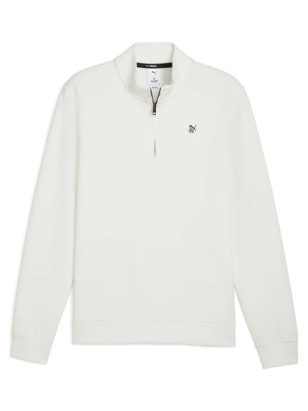 Puma x Reigning Champ CLOUDSPUN Fleece Golf 1/4 Zip - Warm White JUMPER-PU5