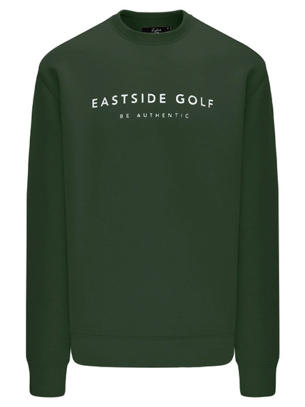Eastside Golf LS Double Knit Crew - Hunter Green