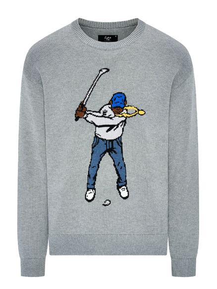 Eastside Golf Swingman Sweater - Heather Grey