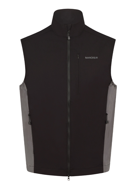 Manors Golf Lightweight Course Gilet - Black | GolfBox