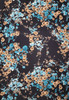 1A-Knit: Teal and Sepia on Black, Italian Viscose, 55" wide, $17.98 per half yard. 1 piece - 2 yards 10 inches