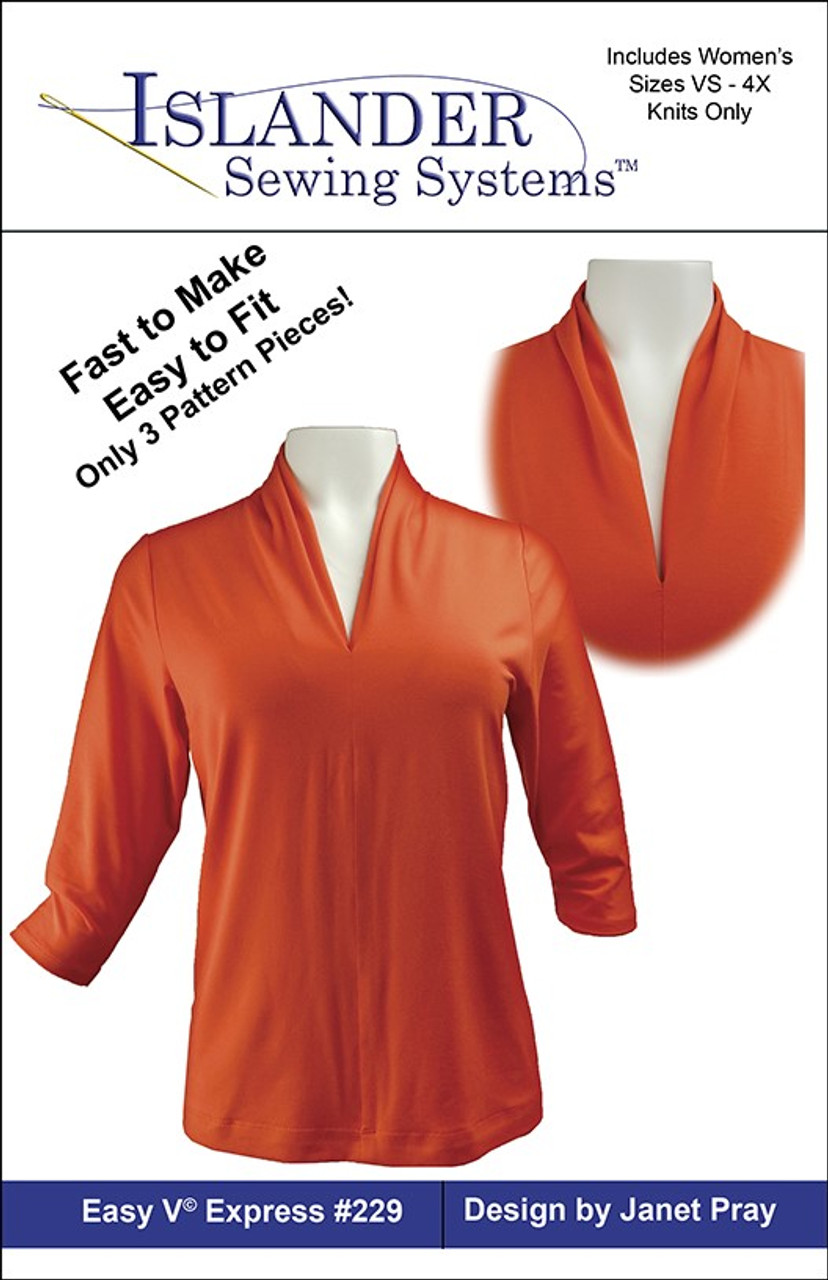Women S Easy V Express Bonus Video Pattern Guide Islander Sewing
