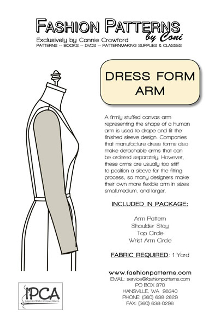 Arms for the dress form - Professor Pattern
