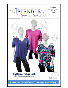 Artisan Tee Express Pattern, 1X-4X *************PAPER Pattern************* with the Ultimate Sew Along Guide $23.95