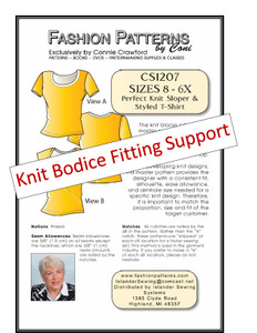 01 Knit Bodice Fitting Support - Three sessions for $29.95