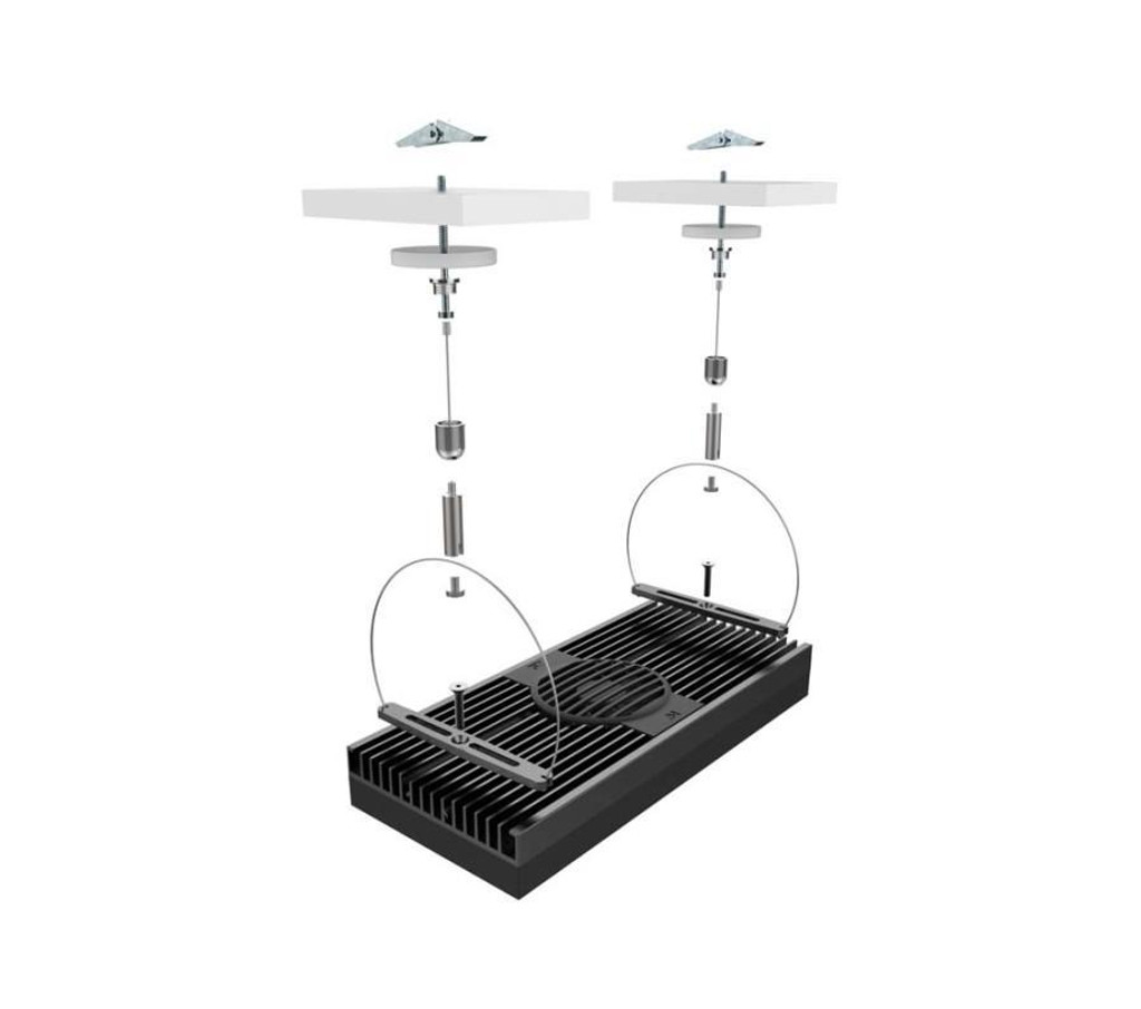 AI Single Light Hanging Kit Black - AquaIllumination (Black Hydra Brackets Included)