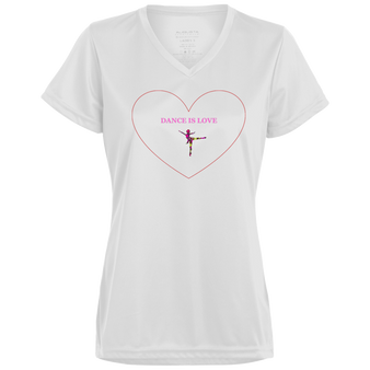 Dance Is Love AdultMoisture-Wicking V-Neck Tee