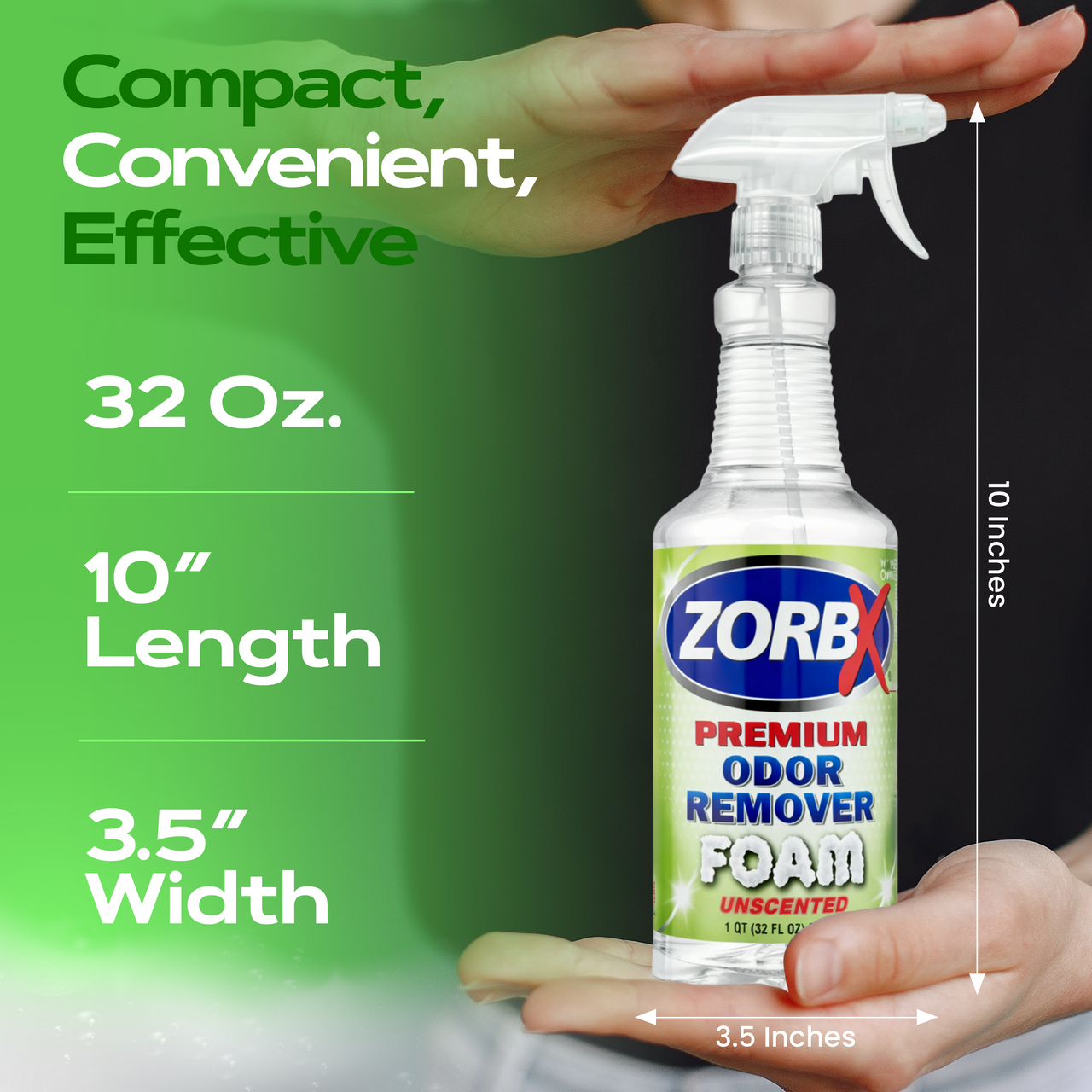 ZORBX Premium Unscented Odor Remover Foam 32 oz