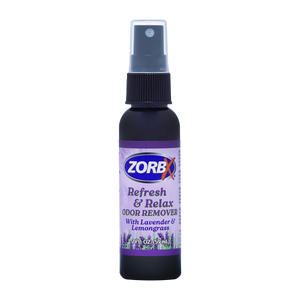 ZORBX Refresh & Relax Odor Remover Spray w/Lavender & Lemongrass (2 oz)