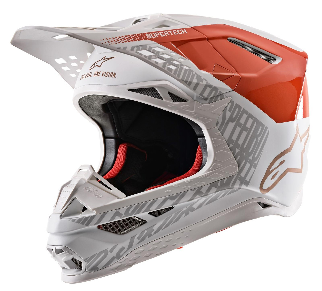 Alpinestars Supertech SM8 Triple Adult Orange Flou/White Gold Matt