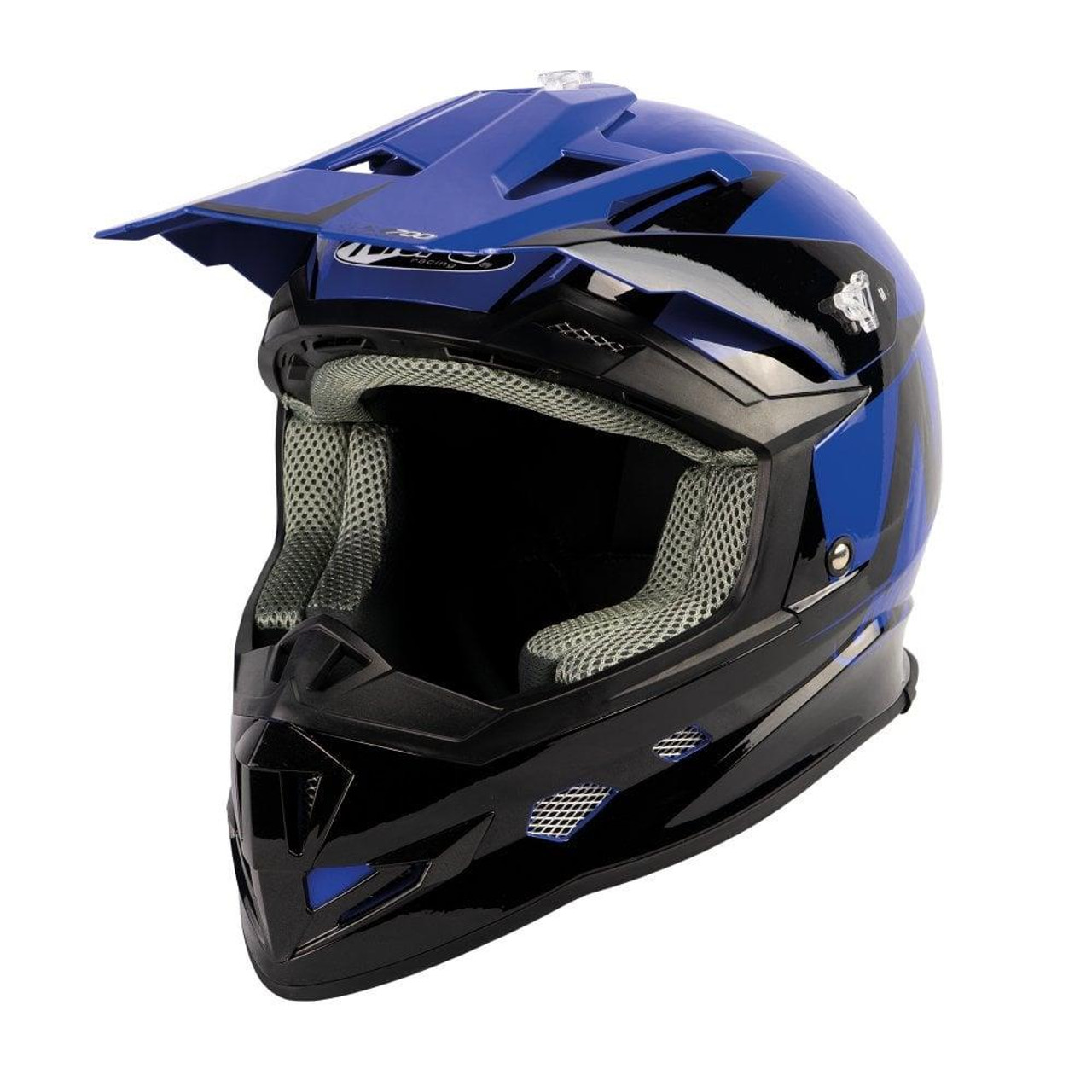 Blue sales motocross helmet