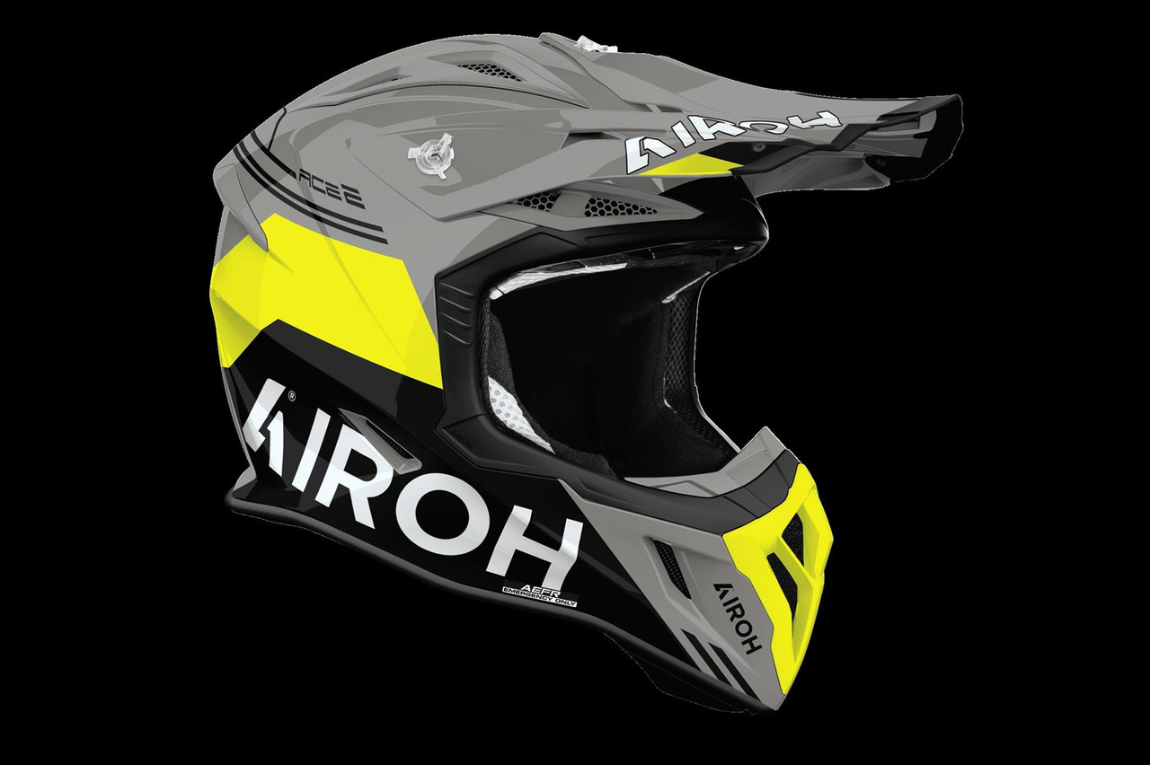 Airoh Aviator Ace 2 Fury Yellow Gloss MX Helmet