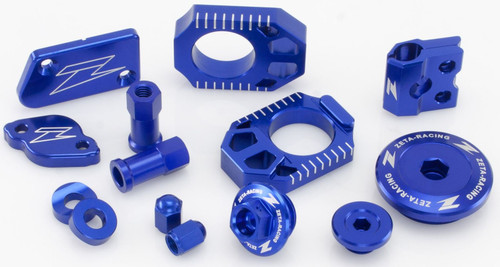 ZETA Billet Kit KXF250 17 & KXF450 16-17 (res covers/wheel kit/engine kit) Blue