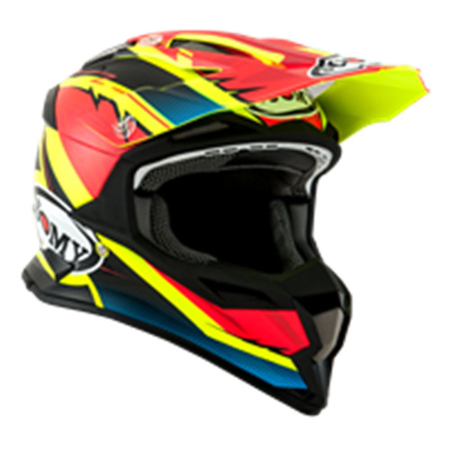 Suomy Alpha MX Helmet Waves Matt Red/Yellow