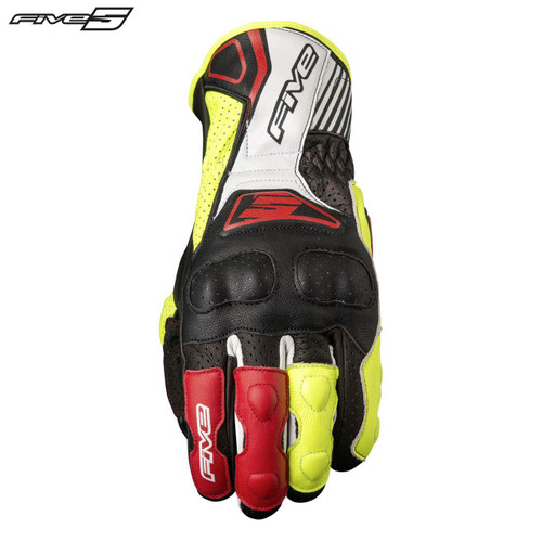 Five RFX4 Replica Adult Gloves Black/Flo Yellow