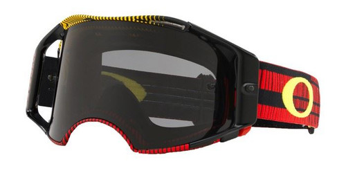 Oakley Airbrake MX Goggles Frequency Red/Yellow w/Dark Grey Lens