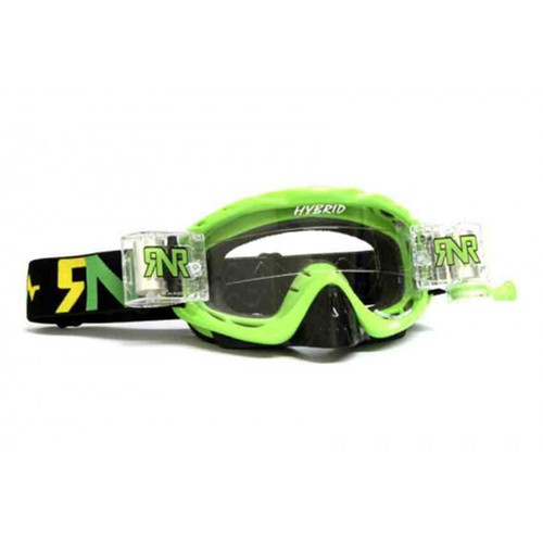 Rip n Roll Hybrid Fully Loaded MX goggles Lime Green Motocross Off-Road