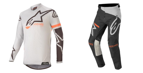 2020 Alpinestars Youht Racer Compass MX Gear Combo Light Grey/Black