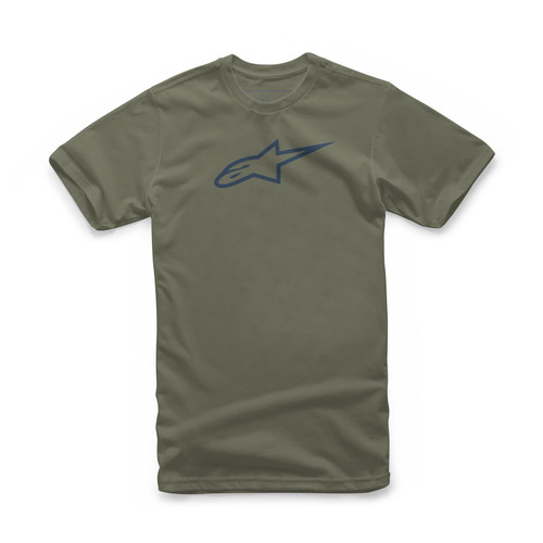 Alpinestars Men's Adult Casual Short Sleeved T-Shirt Classic Green/Navy