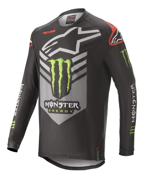 2020 Alpinestars Racer Tech Men's Adult MX Jersey Ammo Black/Grey/Bright Green