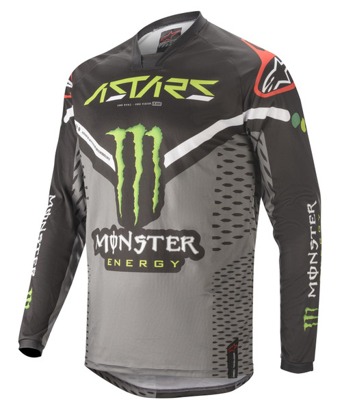 2020 Alpinestars Racer Men's Adult MX Jersey Raptor Black/Grey/Bright Green