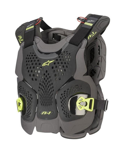 2020 Alpinestars A-1 Plus Chest Protector Black/Anthracite/Yellow Fluo