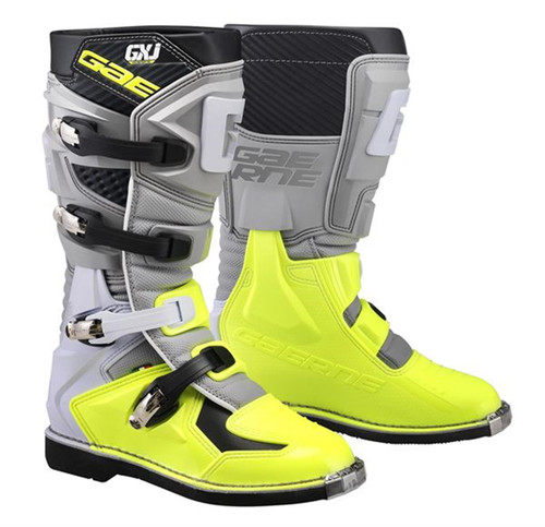 Gaerne Motocross Boots GX-J Kids Grey Yellow Flo