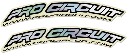 Pro Circuit .COM Fender decals-HOLOGRAM