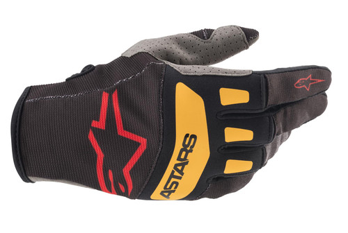 Alpinestars 2021 Techstar MX Gloves Black Bright Red Orange