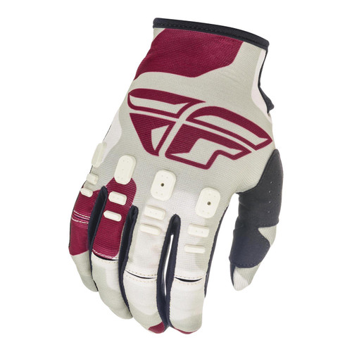 Fly Racing 2021 Adult MX Gloves Kinetic K221 Stone/Berry