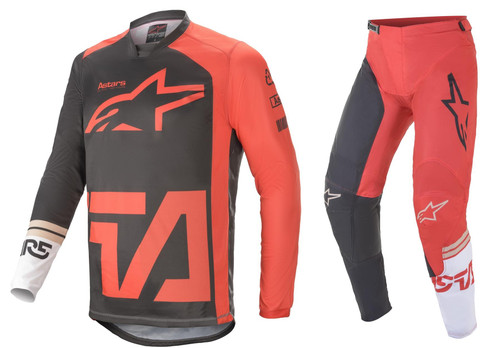 Alpinestars 2021 Racer Compass Adult MX Gear Anthracite/Red Fluo/White