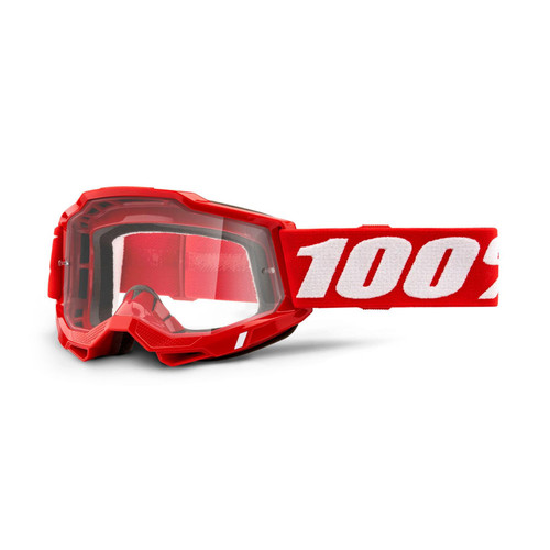 100 Percent ACCURI 2 OTG Over The Glasses Goggle Red - Clear Lens