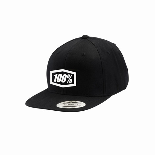 100 Percent ESSENTIAL Snapback Hat Black Youth