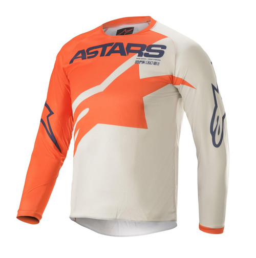 Alpinestars Youth 2021 Racer Braap MX Jersey Orange/Light Grey/Dark Blue