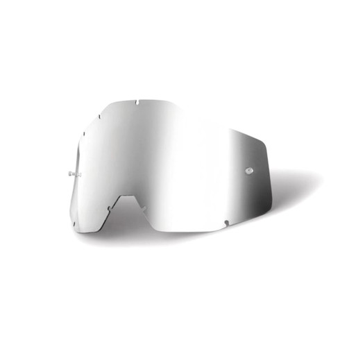 100 Percent RACECRAFT/ACCURI/STRATA Replacement Lens Silver Mirror Anti-Fog