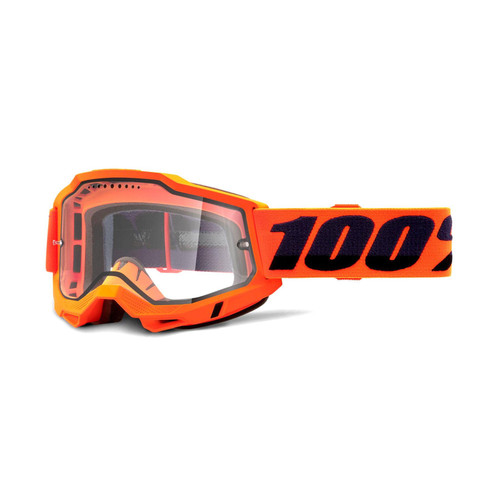 100 Percent ACCURI 2 Enduro MTB Goggle Orange - Clear Vented Dual Lens FA20 Adult