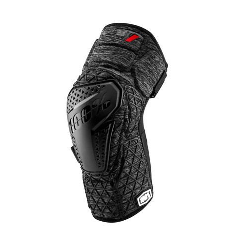 100% Surpass Adult Knee Guards Grey Heather/ Black