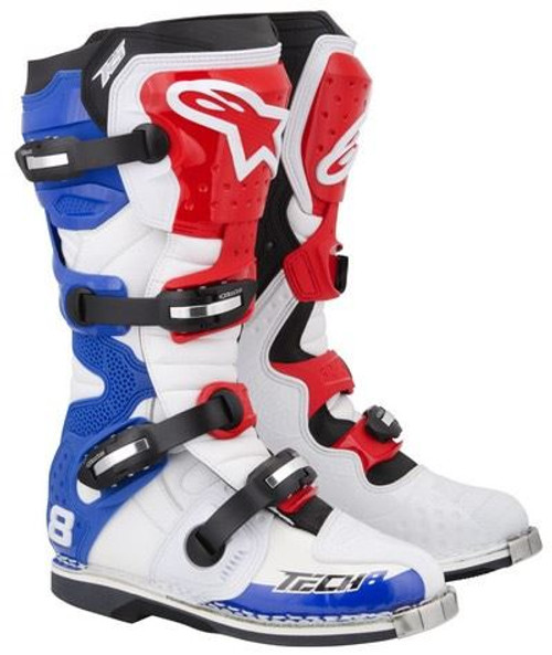 2013 Alpinestars Tech-8 RS Boots White/Red/Blue