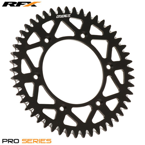 RFX Pro Series Elite Rear Sprocket Yamaha YZ125-250 YZF250-450 99-20 (Black 49T)