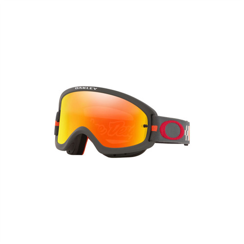 Oakley O Frame 2.0 Pro Youth MX Goggle (TLD Checkerboard Red) Fire Iridium Lens