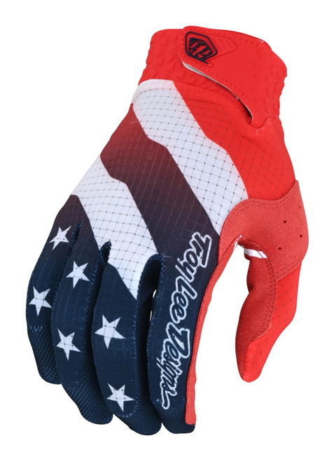 TLD 2021 Fall Adult Air MX Gloves Stripes & Stars Red