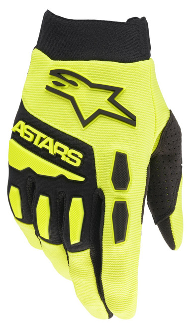 Alpinestars 2022 Adult Full Bore MX Gloves Yellow Fluo/Black